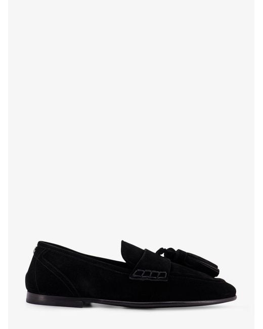 Dolce & Gabbana Black Ariosto Suede Loafers for men