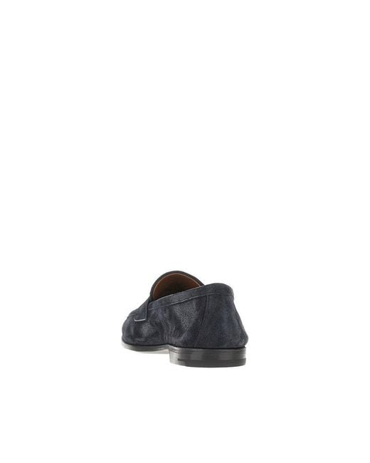 Church's Blue Suede Leather Loafers for men