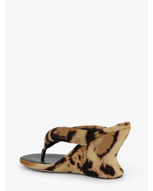 Balenciaga Multicolor Gaeta Flip-Flops With Ponyskin Wedge