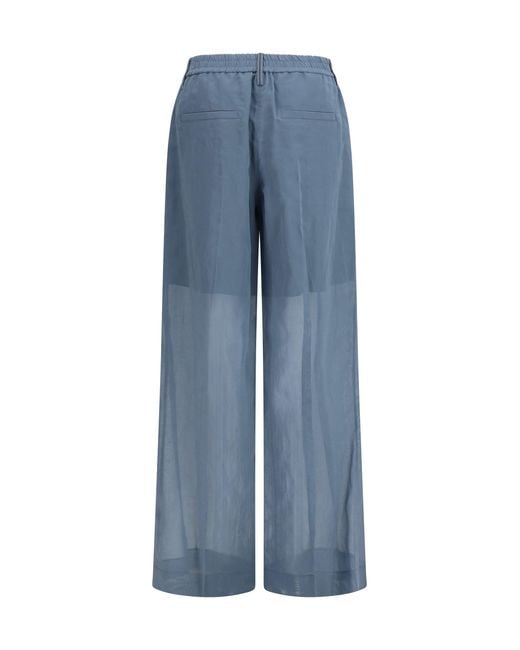 Brunello Cucinelli Blue Sartorial Track Pants