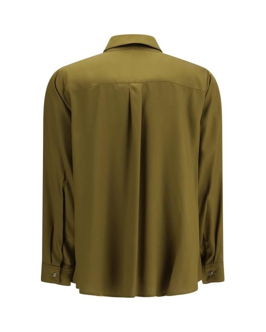 Ella Green Shirt Flared Viscose