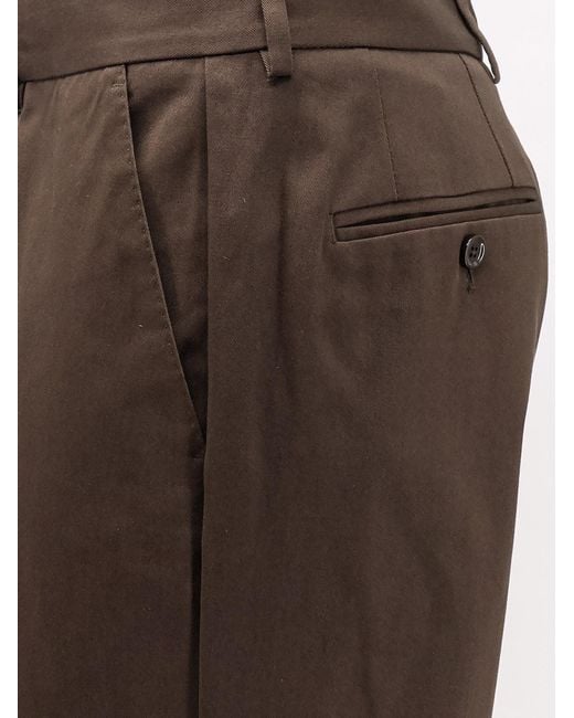 Dolce & Gabbana Brown Tailored Cotton Trousers for men