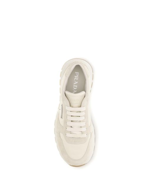 Prada White Low Top Sneakers