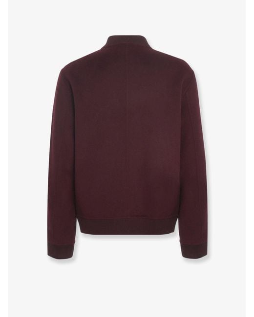 Amaranto Purple Wool And Cashmere Jacket for men