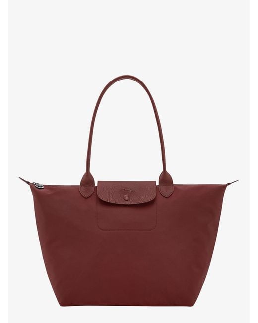 Longchamp Red Le Pliage One L Nylon Shoulder Bag