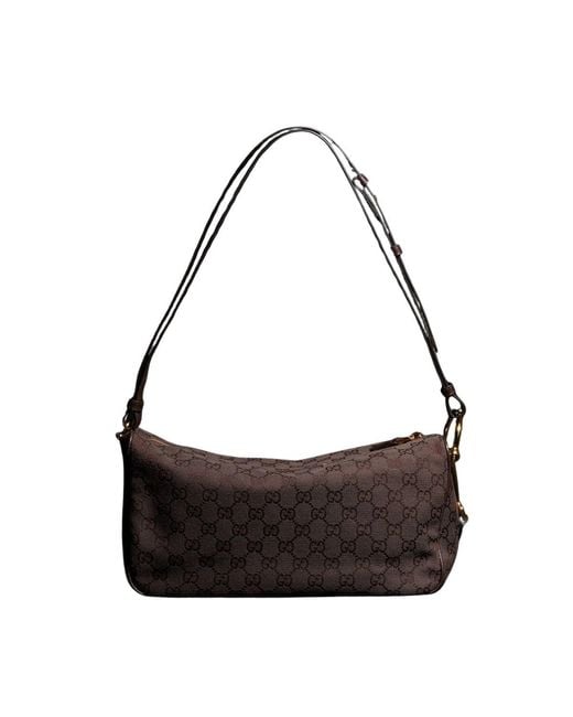 Gucci Black Half Horsebit Medium Shoulder Bag