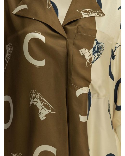Céline Metallic Silk Shirt