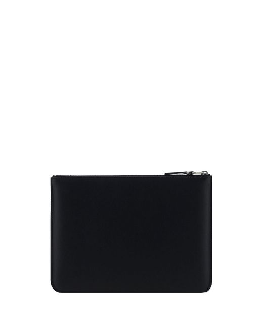 Comme des Garçons Black Leather Eyelet Coin Purse for men