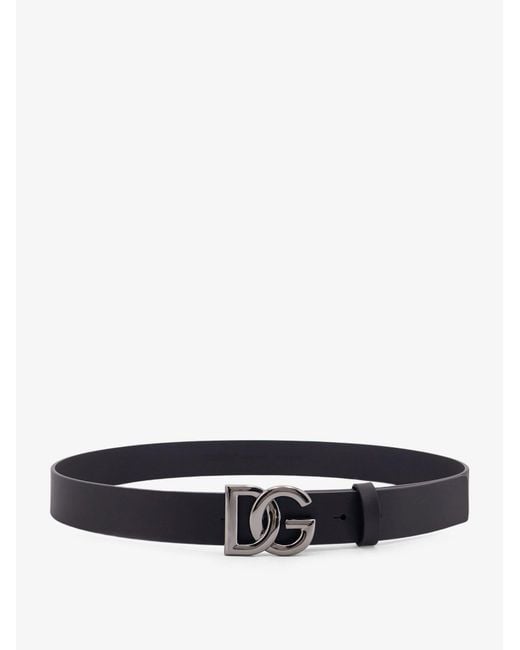 Dolce & Gabbana White Dolce & Gabbana Leather Belt for men