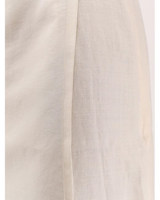 R2W White Amora Linen Skirt