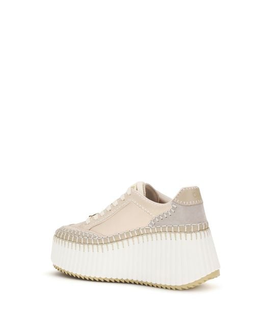 Chloé White Wedge Sneakers Nama