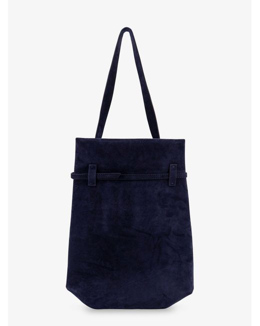 MANU Atelier Blue Tote Du Jour Suede Shoulder Bag Dark