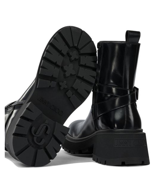 Jimmy Choo Black "conny Flat" Ankle Boots