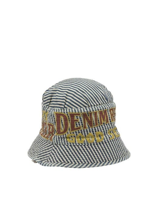 Kapital White Laundry Bucket Hat for men