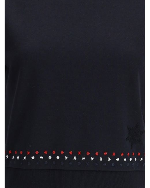 Thom Browne Blue Snowflakes T-Shirt
