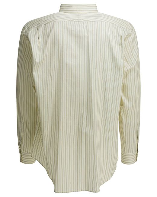 Auralee White Casual Striped Shirt for men