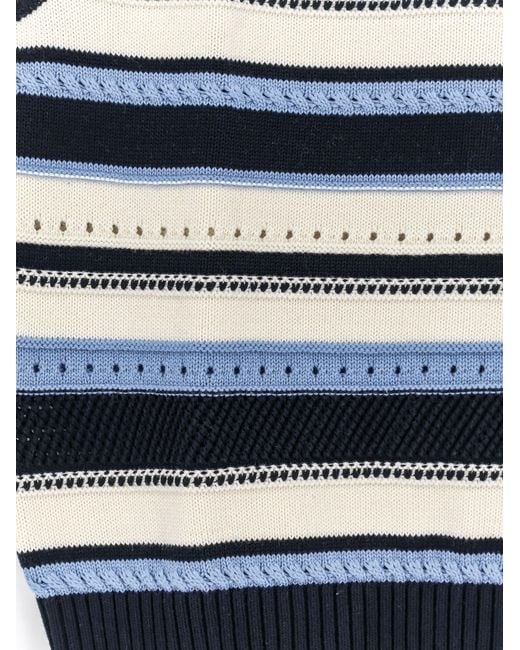 DUNST Blue Sleeveless Cotton Sweater
