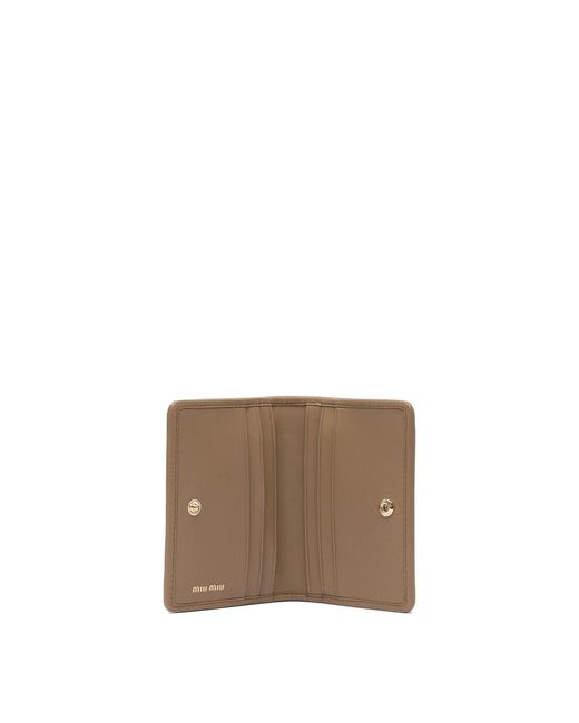Miu Miu Natural Leather Card Holder