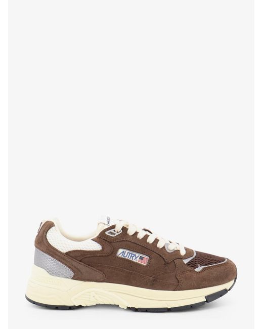 Men's Brown Hyperway Low Mesh And Suede Trainers