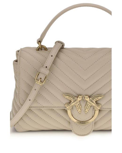Pinko Natural Love Lady Handbag-Grigio Fumo-Antique
