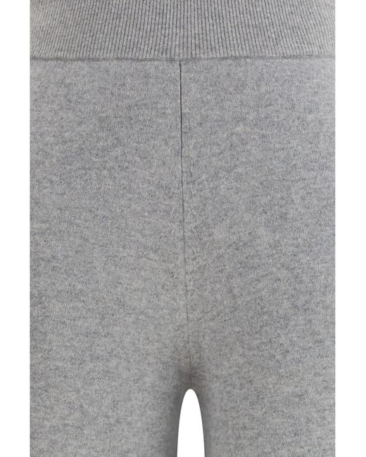 Max Mara Pure Gray Cashmere Pants Grigio Chiaro
