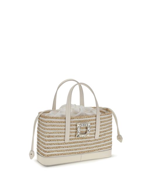 Roger Vivier Natural Straw Handbag