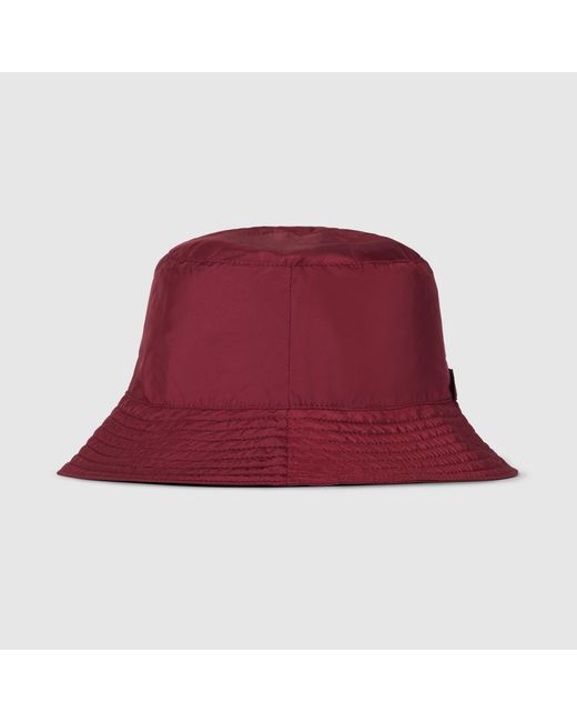 Gucci Red Gg Reversible Bucket Hat