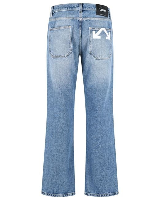 Off-White c/o Virgil Abloh Blue Light Cotton Jeans for men