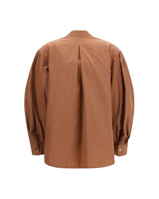 Forte_forte Brown Forte_Forte High-Neck Top