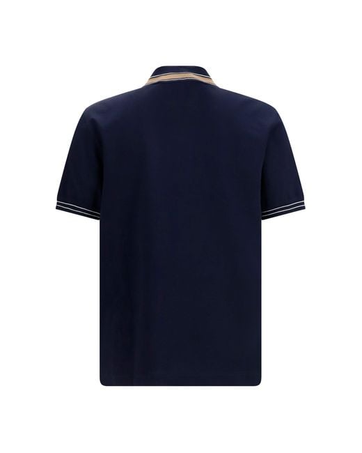 Ferragamo Blue Cotton Piqué Polo Shirt for men