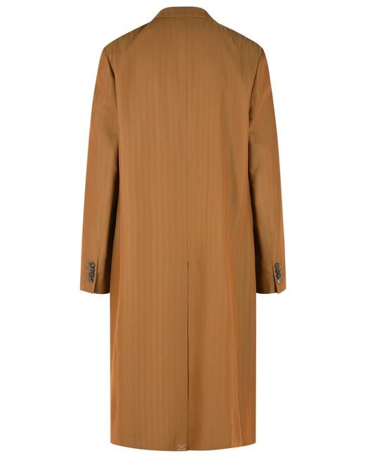 Dries Van Noten Brown 'Rosie' Wool Blend Coat for men