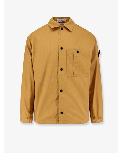 Stone Island Metallic Cotton Shirt for men