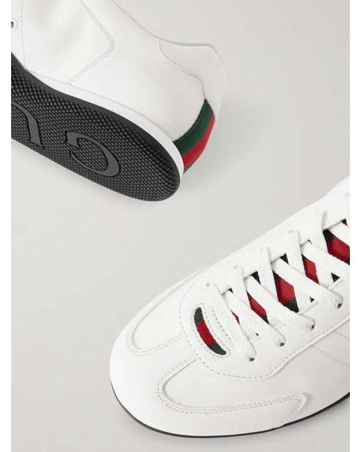 Gucci White Shift" Leather Sneakers for men