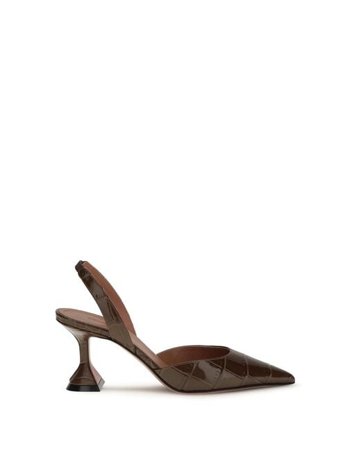 AMINA MUADDI Brown Holli Slingback Pumps