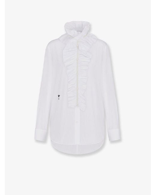 Dior White Dior Cotton Shirt With Removable Detail