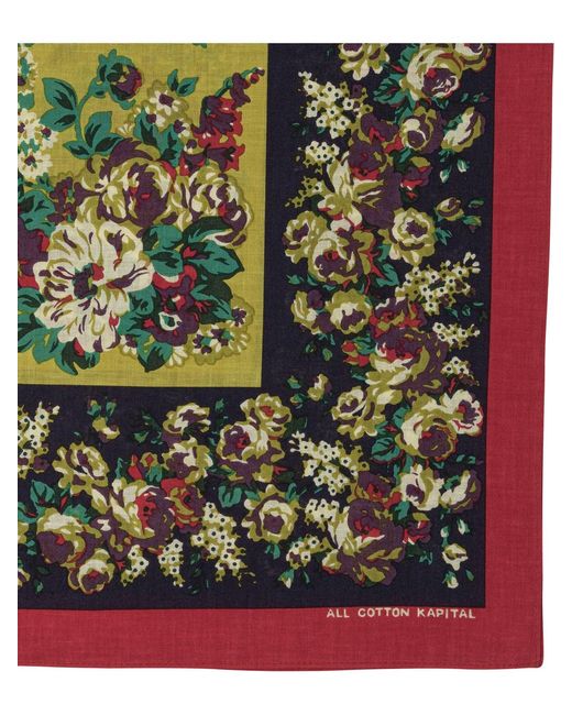 Kapital Red Cotton Scarf for men