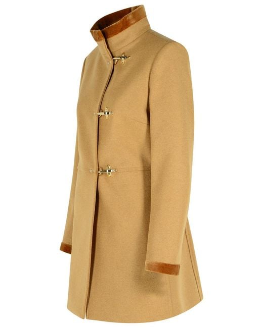 Fay Natural Wool Blend Coat