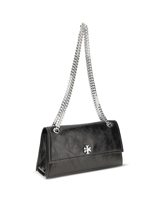 Tory Burch White Kira Suede Shoulder Bag