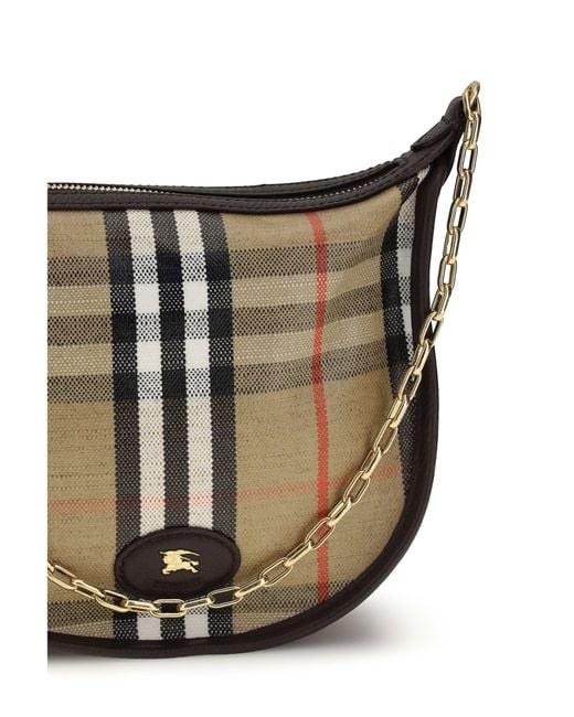 Burberry White Mini Highlands Chain Shoulder Bag