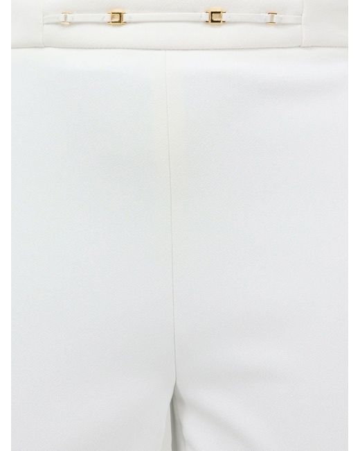Elisabetta Franchi White Essentials Trousers