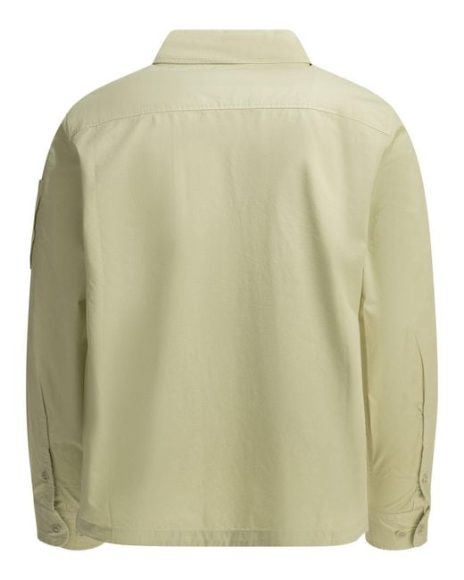 C P Company Green Organic Gabardine Overshirt Jacket for men
