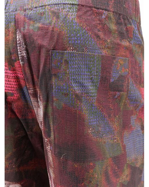 Oamc Peacemaker Red Bermuda Shorts Vapor Cotton for men