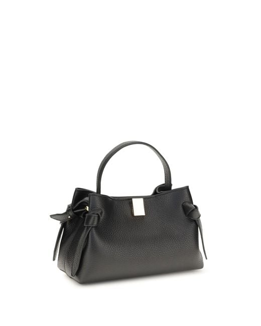 Yuzefi Black Shoulder Bag Gyoza Leather
