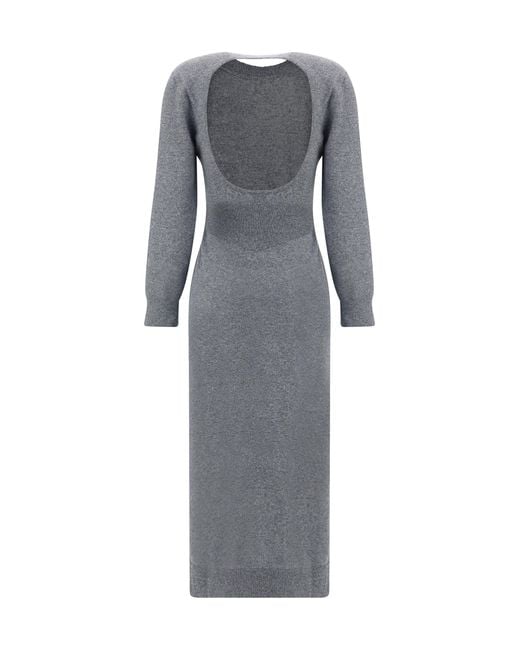Givenchy Gray Open Back Long Dress