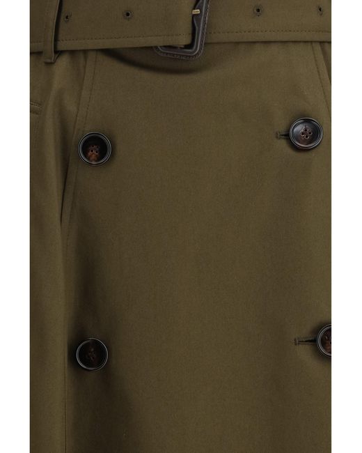 Burberry Green Trench Midi Skirt