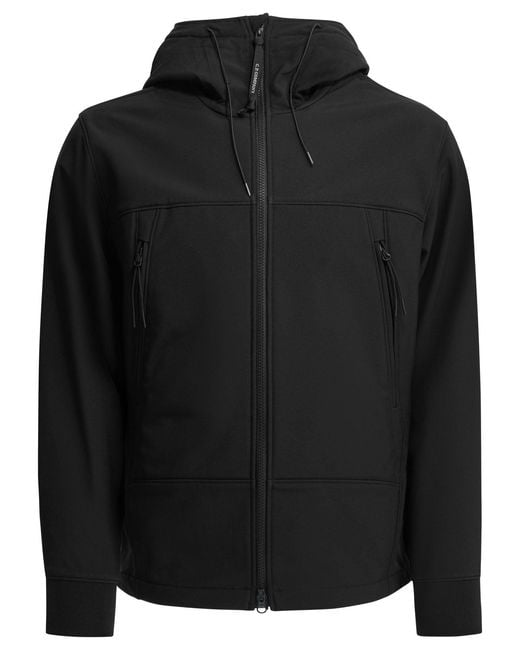 C P Company Black Shell-T Goggle Technical Jacket for men