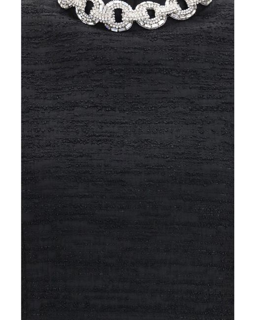 Valentino Black Mini Dress Embroidered