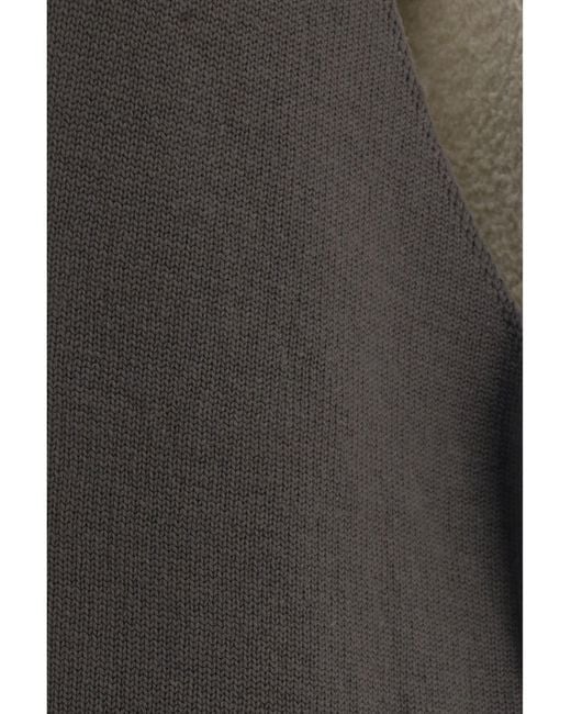 Rick Owens Multicolor Vest Long Wool And Shearling