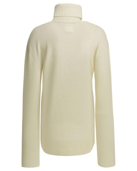 Totême White Cashmere Turtleneck Sweater