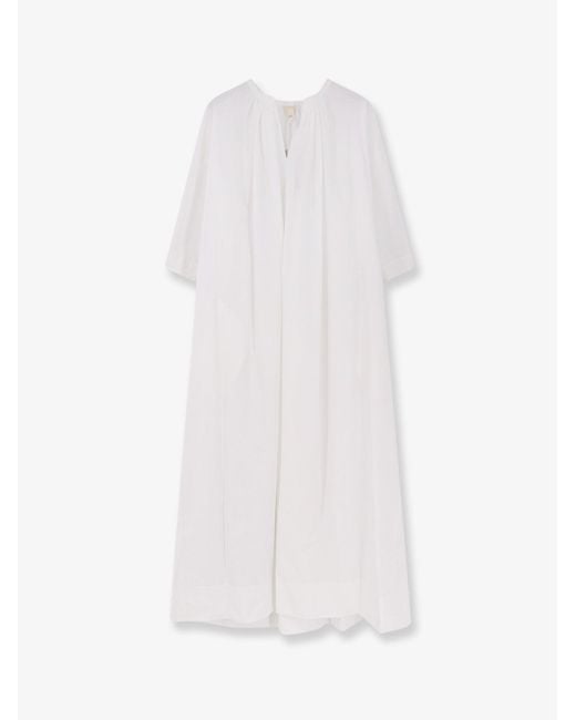 Aspesi White Cotton Long Dress